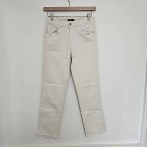 Massimo Dutti Cream Straight Leg Jeans